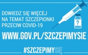 Plakat promujacy szczepienia przeciw covid