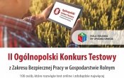 Plakat dotyczacy konkurs testowego organizowanego przez KRUS