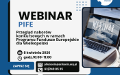 Webinarium PIFE - plansza informacyjna